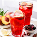 Peach Hibiscus Elderberry Sweet Tea